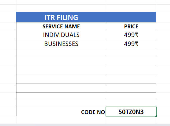 Rate list