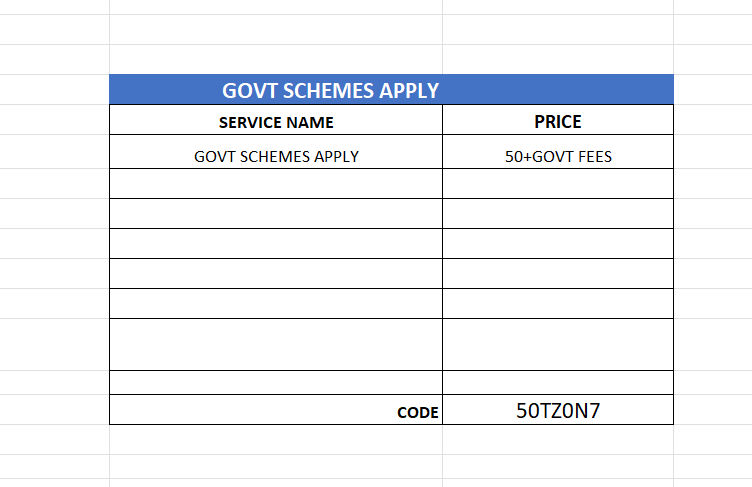 Rate list