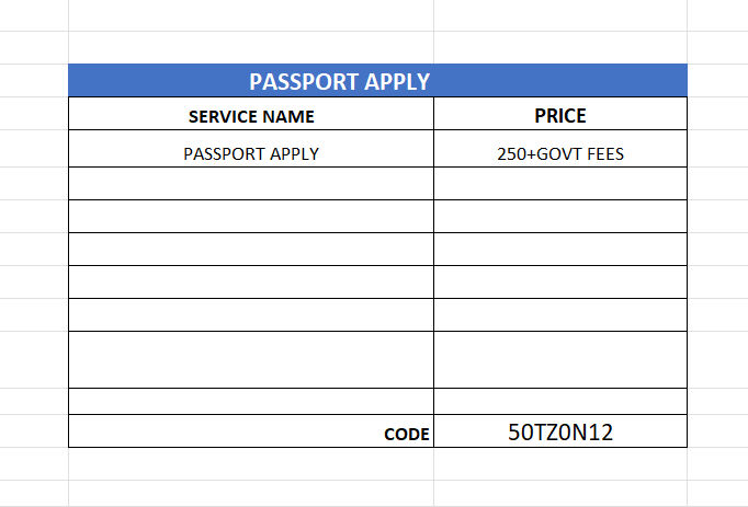 Rate list